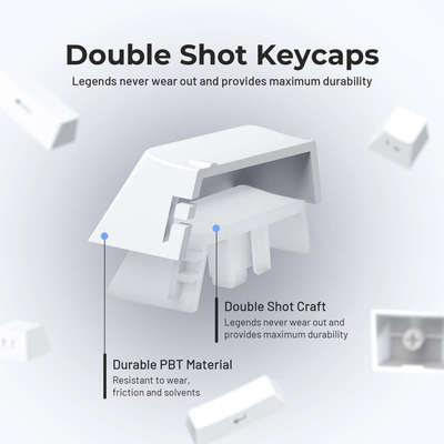 XVX经典黑白配色白白黑透光侧刻字符双色PBT材质原厂高度键帽个性