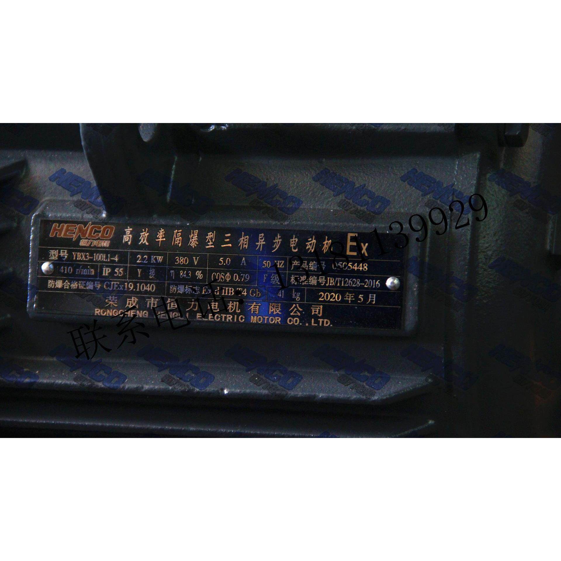 高效率隔爆型三相异步电动机-YBX3-100L1-4-防爆电机-恒力电机
