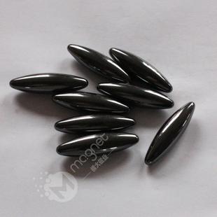 65*18品质工厂保健磁性蛇卵石黑色光亮橄榄球磁铁蛇胆石