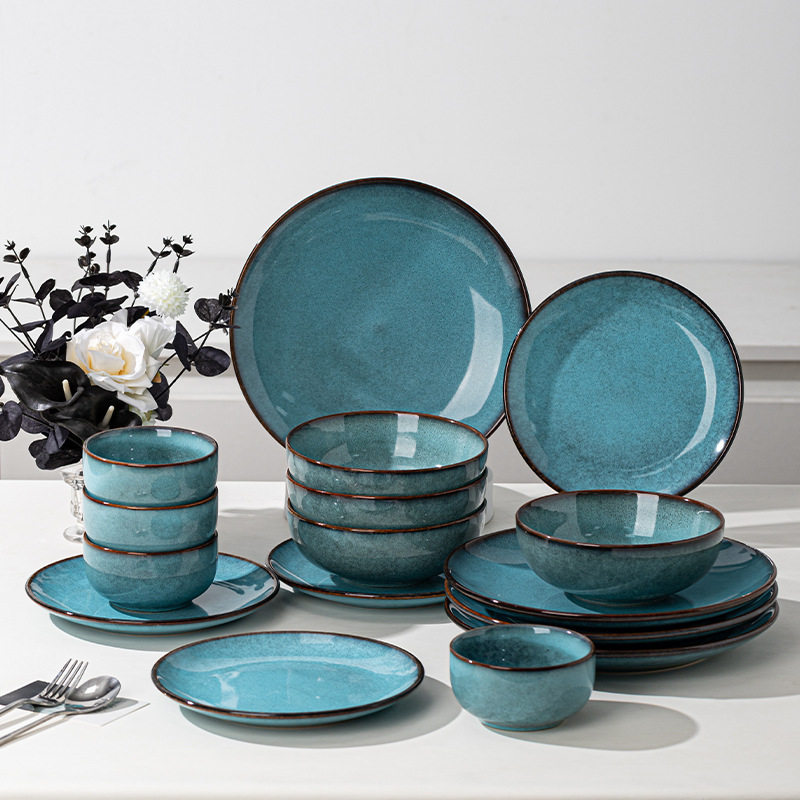 窑变海蓝陶瓷餐具套装高颜值ins创意餐具组合轻奢复古家用碗盘子,珠宝/钻石/翡翠,其他,淘宝优惠券,粉丝福利购,淘宝优惠卷