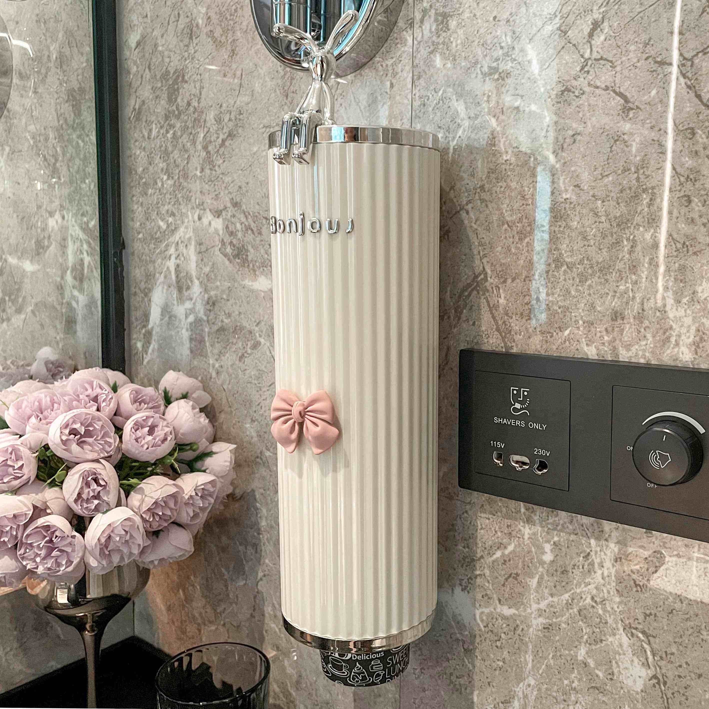 一次性杯子取杯器放纸杯桶杯架装水杯收纳储物盒防尘置物架子神器