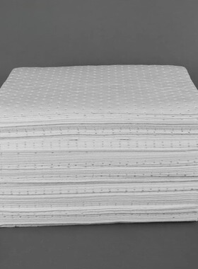 工业吸油棉复合压点吸附棉pp吸油毡化学品白色吸油垫只吸油