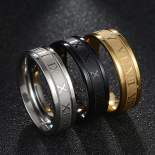 Ring Numberss Roman Widt Fashion 6mm Temperament 极速Vintage