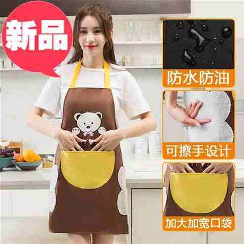 极速围裙女时尚女工作服家j用厨房防水油可爱日式背带韩版防油防