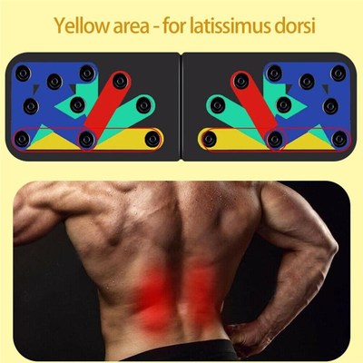 极速Folding Push Up Board Gym Home Fitness Exercise Equipmen