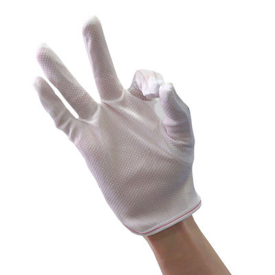 百舸防静电点塑手套防滑电子厂点塑作业手套四指条纹点手套均码10