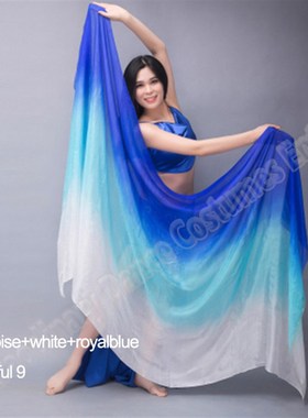 Belly Dance Shawl Silk Veils Hand Thrown Scarf Shawl Gradien