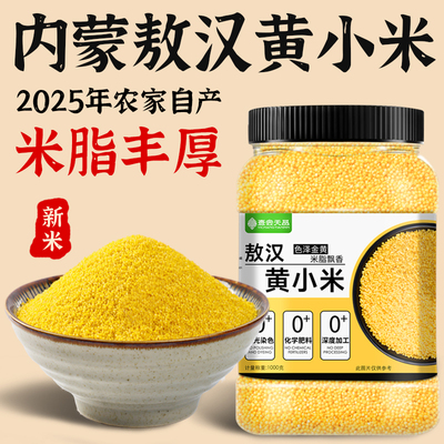 敖汉黄小米25年农家新米米脂稠厚