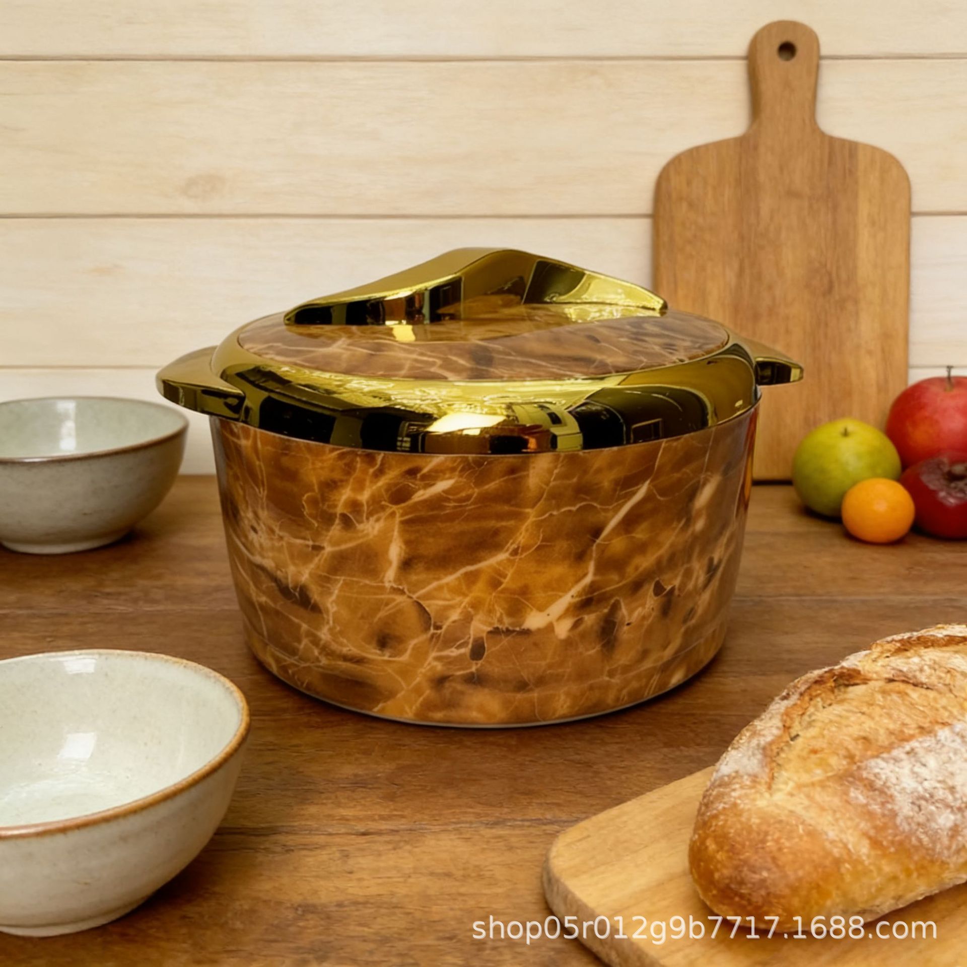 厂价Food Warmer 外贸不锈钢塑料保鲜盒食品级三件套1.5L+2L+2.5L