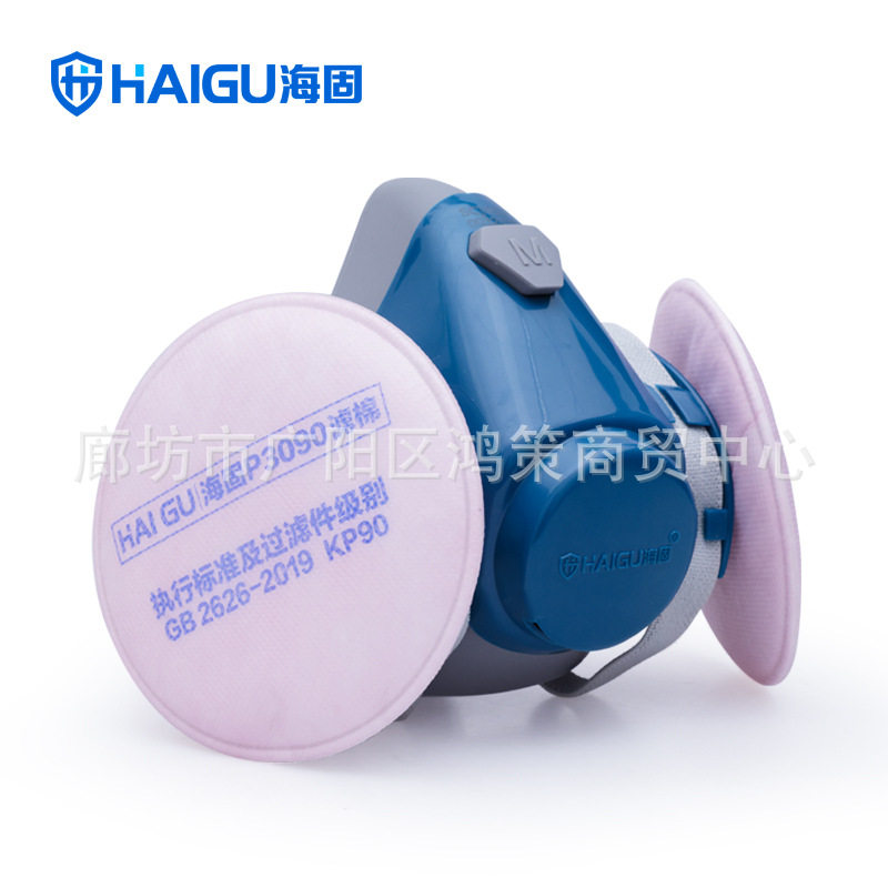 HG-601半面罩防毒面具+油性和非油性颗粒物滤棉防尘套装