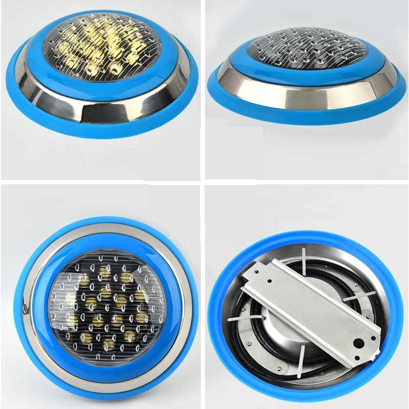 led泳池灯户外防水挂壁式水池灯低压12V24V水下灯RGB七彩水底壁灯
