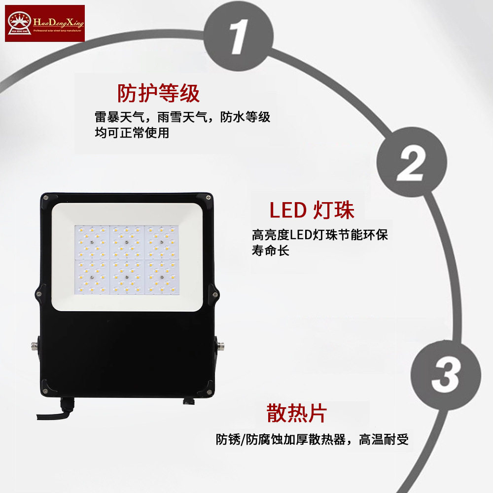 牛角LED市电投光灯户外庭院灯家用道路照明灯具超亮