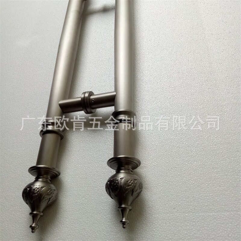欧肯五金304#不锈钢门把手推拉玻璃中式酒店防指纹大门拉手玻璃门