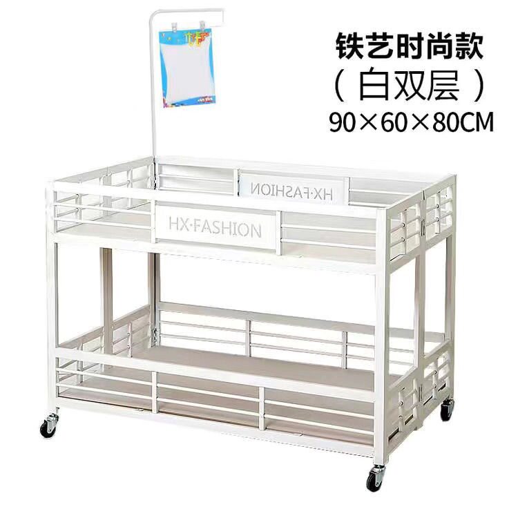 超市促销车服装店甩货车花车特价车折叠可移动货架摆地摊展示架