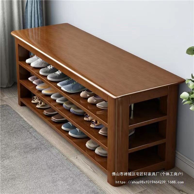 实木换鞋凳门口家用可坐鞋柜入户门长条凳鞋架一体进门网红穿鞋凳