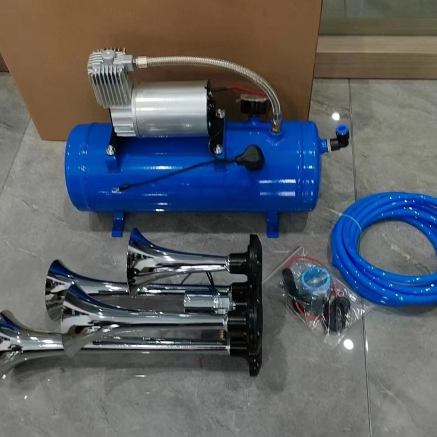 3L汽车四管气喇叭改装车气泵车顶150psi6L气罐空气压缩机空压机