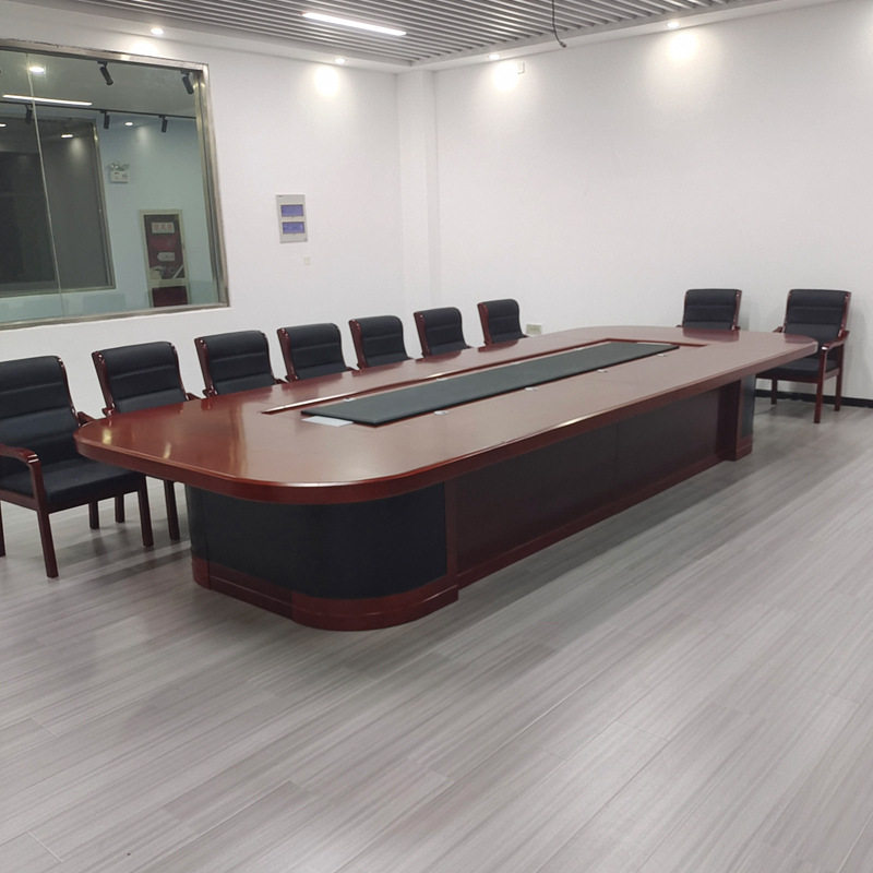大型椭圆会议培训洽谈桌椅组合