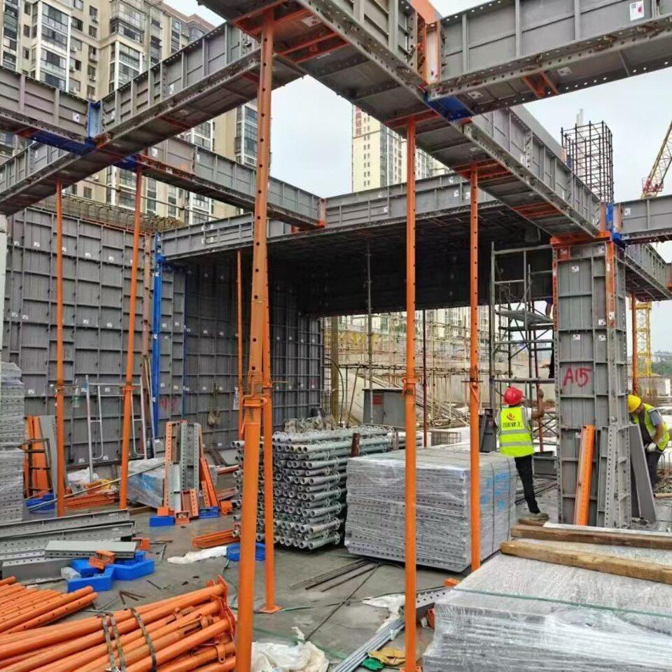 钢模板建筑施工高强合金Q700膜板先试装再发货拉片体系施工快