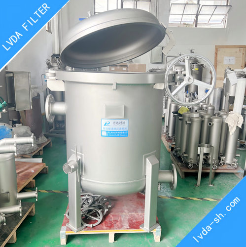 S304,316L不锈钢10袋快开袋式过滤器V型夹大抱箍式上翻垂直开