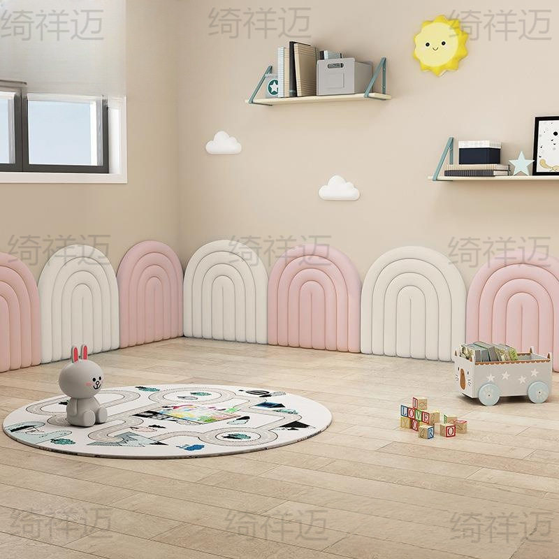 儿童防撞墙贴软包床头加厚海绵墙贴宝宝幼儿园D立体墙面软包墙围