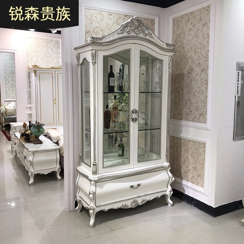 法式宫廷实木雕花高款酒柜