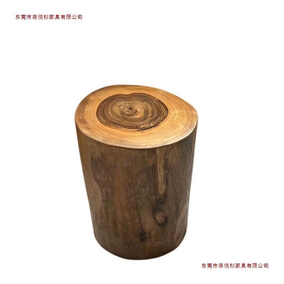 香樟根雕凳子实木墩子原木树桩木桩底座茶几茶桌配凳天然原木圆凳图片