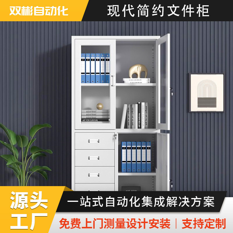 浙江钢制办公室文件铁皮柜子储物柜财务资料柜档案柜带锁凭证柜