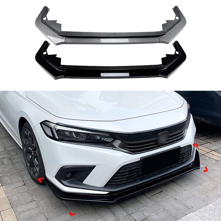 适用本田思域 Civic 11代 2021+ 前杠前唇前铲外饰改装