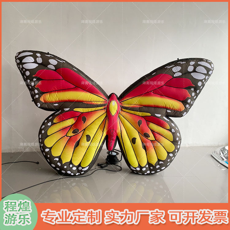 充气仿真蝴蝶气模悬挂灯光蝴蝶酒吧丛林道具公园舞台布景昆虫系列