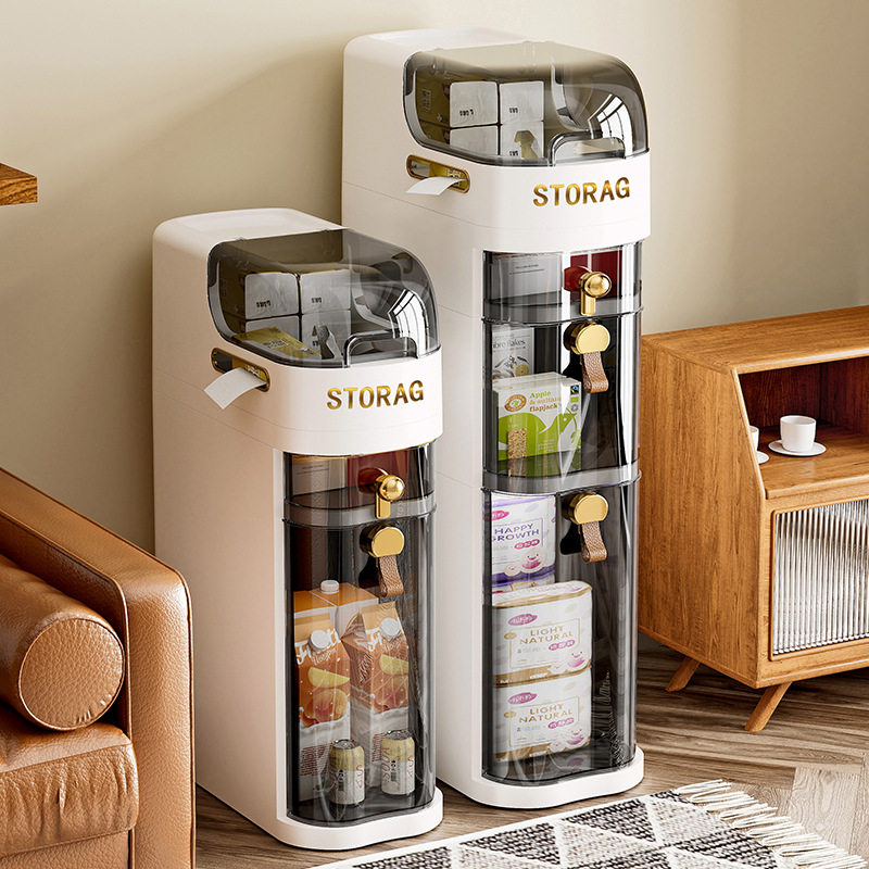 卫生间夹缝收纳柜抽屉式厕所窄缝储物柜塑料浴室超窄缝隙柜侧边柜