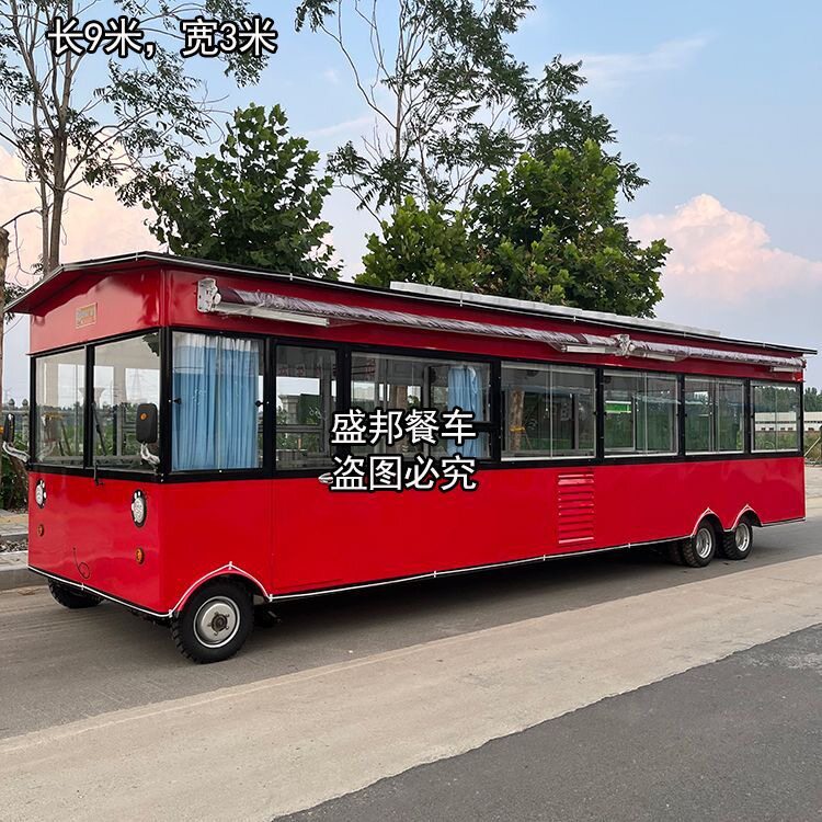 大型电动四轮多功能小吃推车