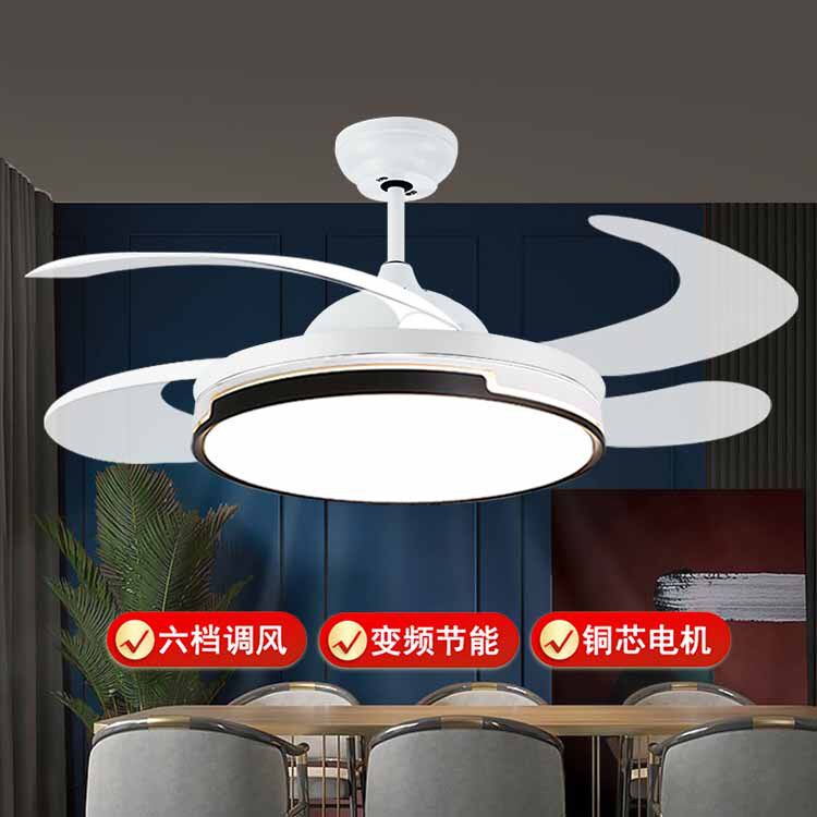 隐形风扇灯一体灯 蓝牙LED灯可伸缩扇叶 客厅卧室餐厅家用
