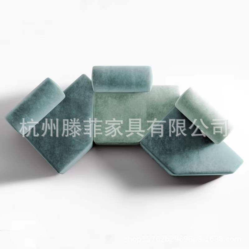 北欧轻奢异形拼接沙发组合