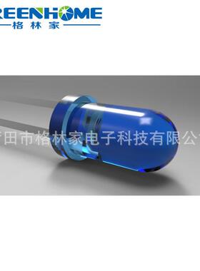 F5/5mm圆头无边长脚高亮蓝发蓝蓝色LED直插LED灯珠