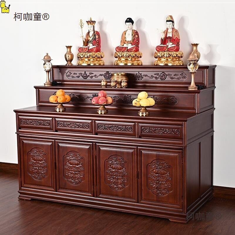 花梨木藏式三层新中式佛台
