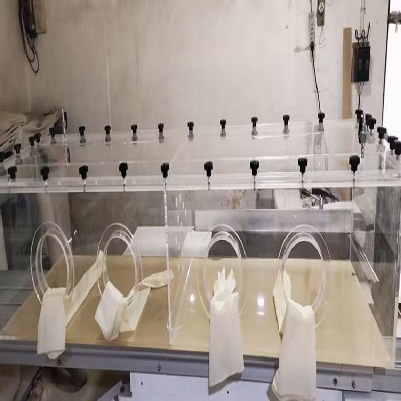 亚克力手套箱定制加工透明亚克力手套箱透明密封实验手套箱