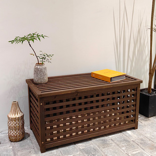 实木收纳柜置物架小户型家用名宿服装店茶几边几长桌储物床头柜子