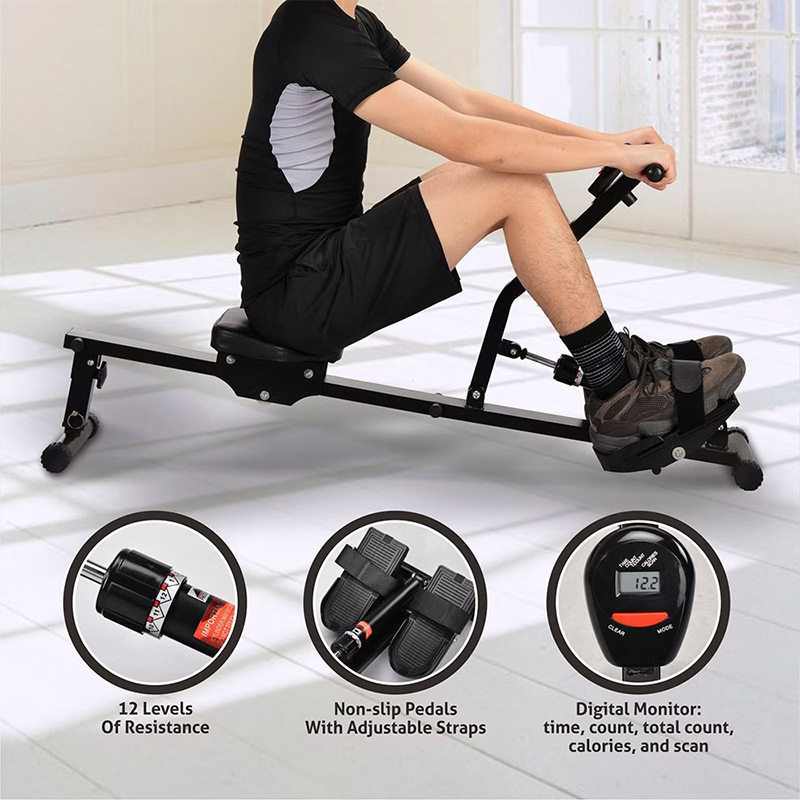 厂家直销划船机划艇机划船器健身器材Rowing Machine滑翔机滑翔器