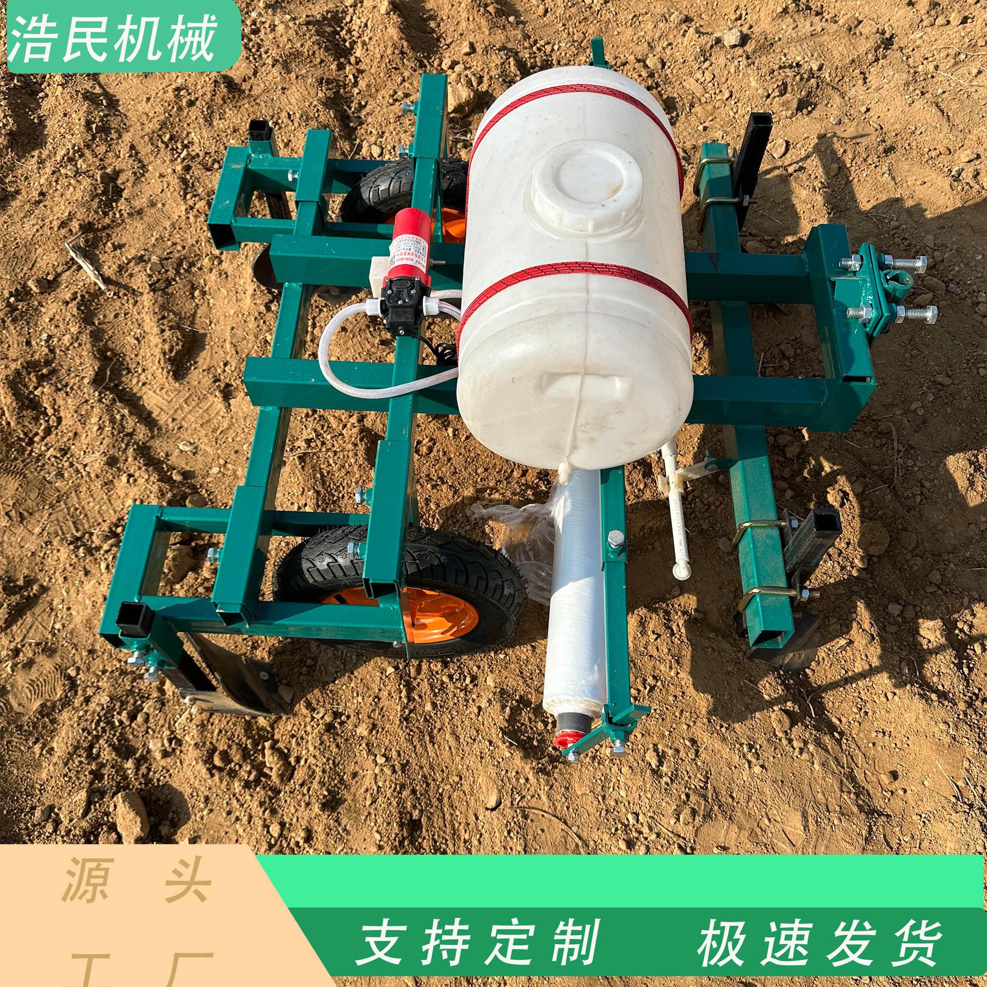 加厚四轮地膜覆盖机地膜机覆膜机铺膜机盖地膜带圆盘打药滴灌