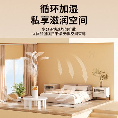 新款火山加湿器家用卧室七彩氛围灯香薰机小型桌面火焰雾化器