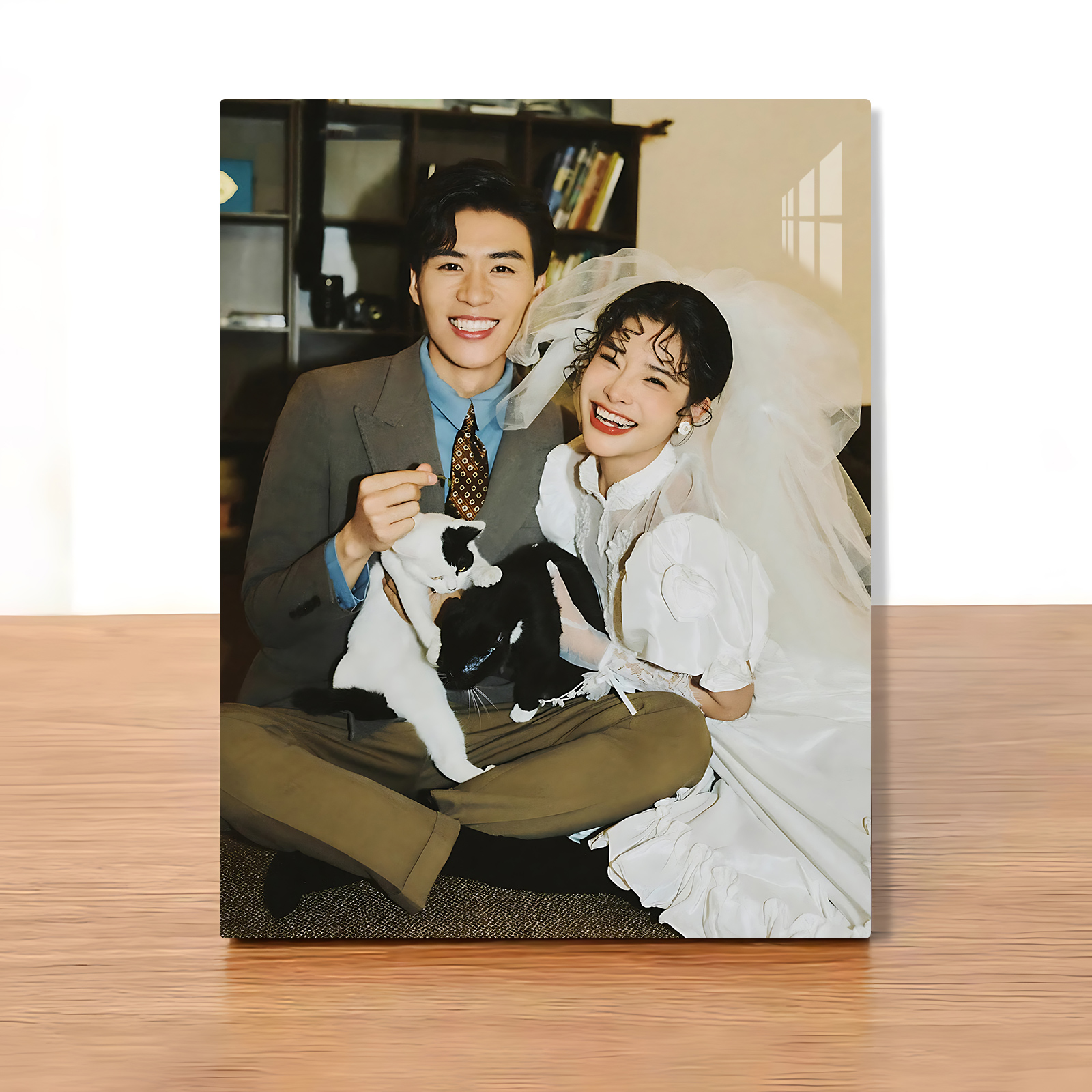 婚纱照相框摆台高级感照片定制