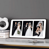 三宫格摆台洗照片做成相框打印高级感水晶婚纱照全家福定制作相册