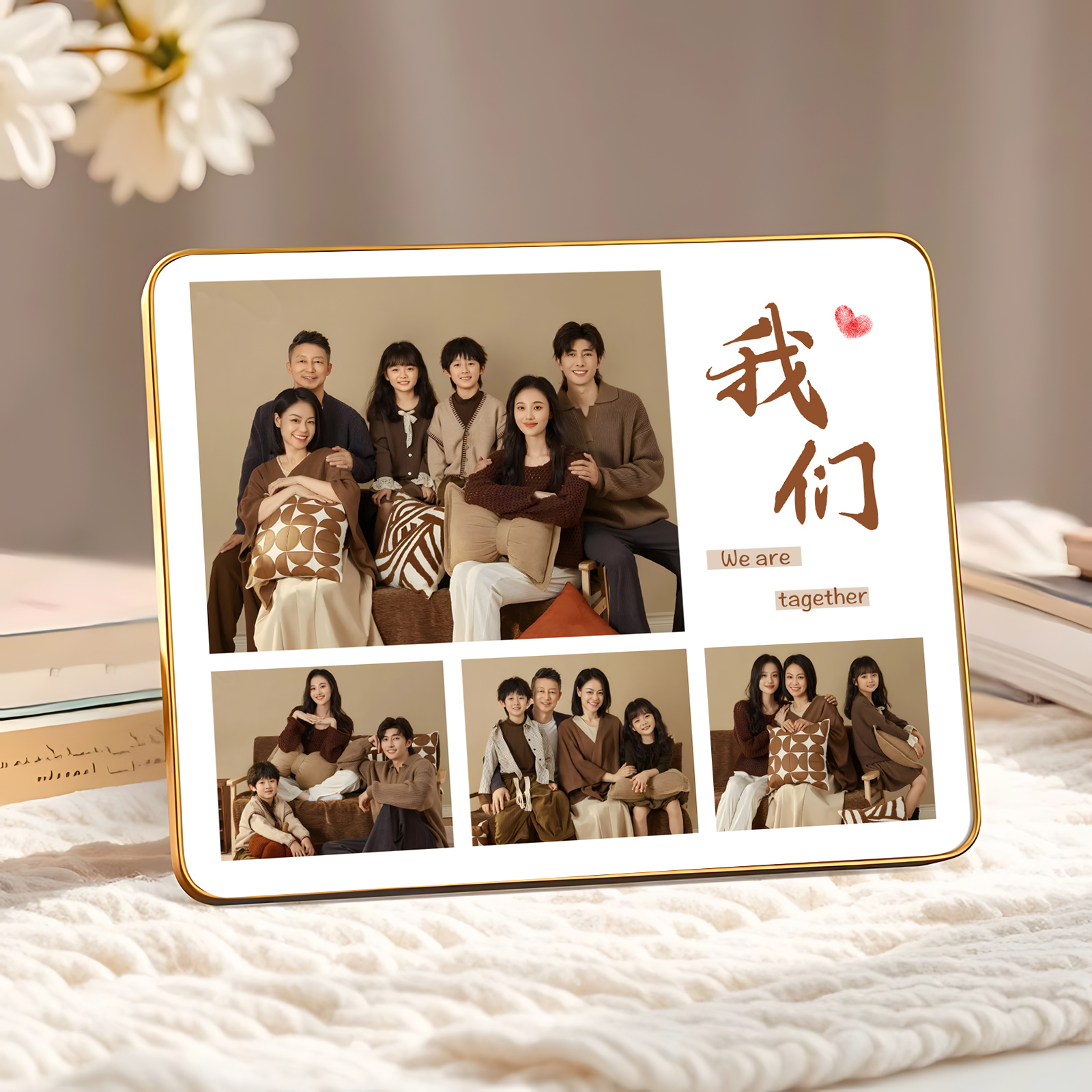 全家福相框挂墙来图定制