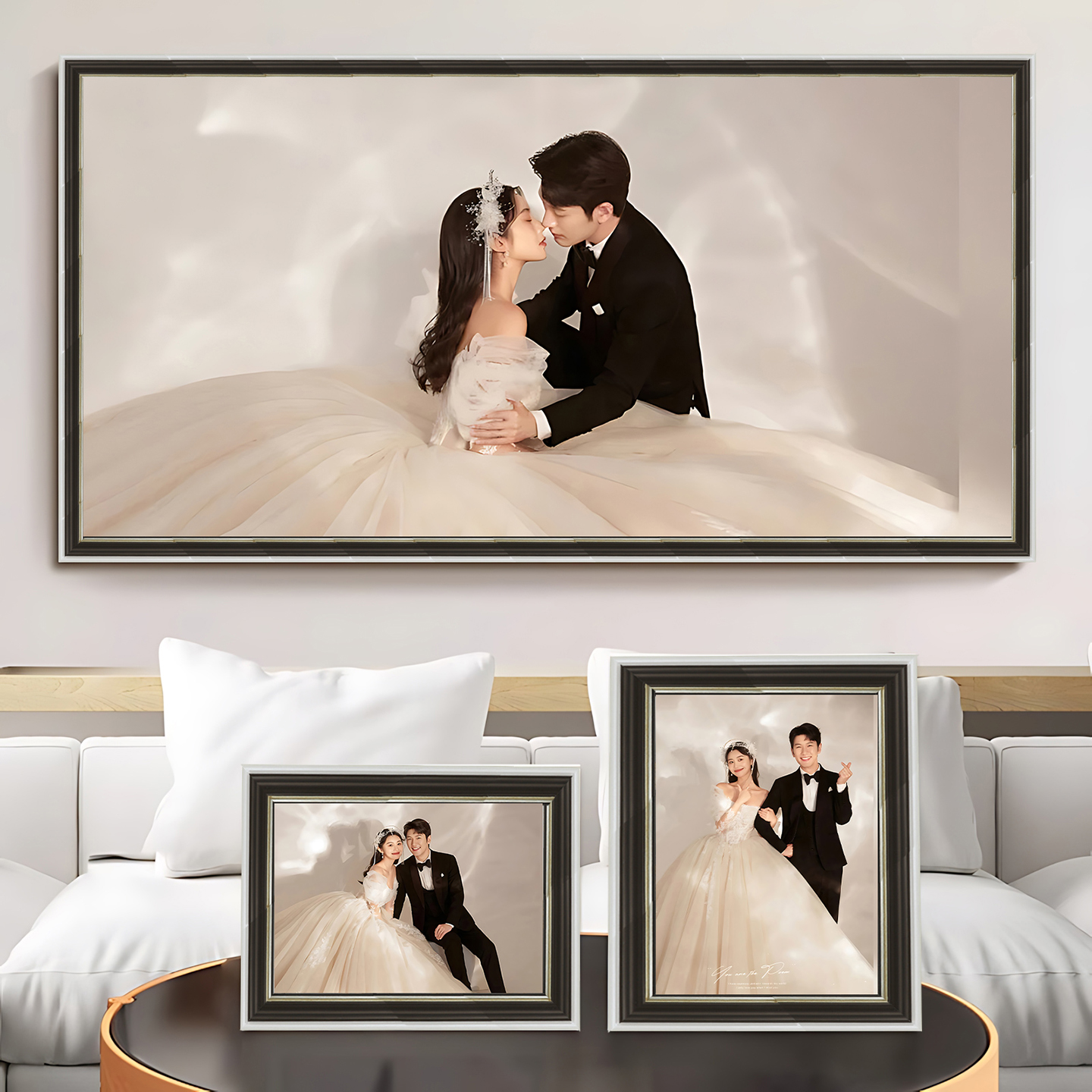 相框摆台定制diy洗照片做成水晶结婚纱照挂墙制作全家福相片打印