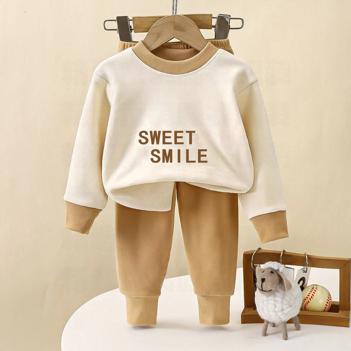 新款儿童家居服可外穿衣服套装秋冬保暖内衣儿童秋裤睡衣男童女童