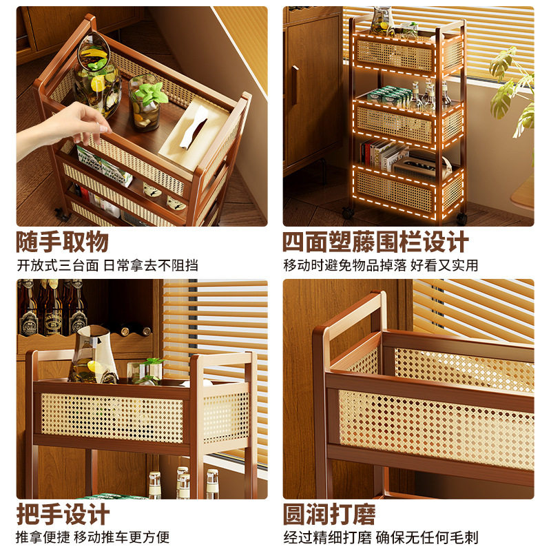 小推车置物架可移动落地多层零食小推车卧室收纳储物架多功能架子,住宅家具,移动边几/推车,淘宝优惠券,粉丝福利购,淘宝优惠卷