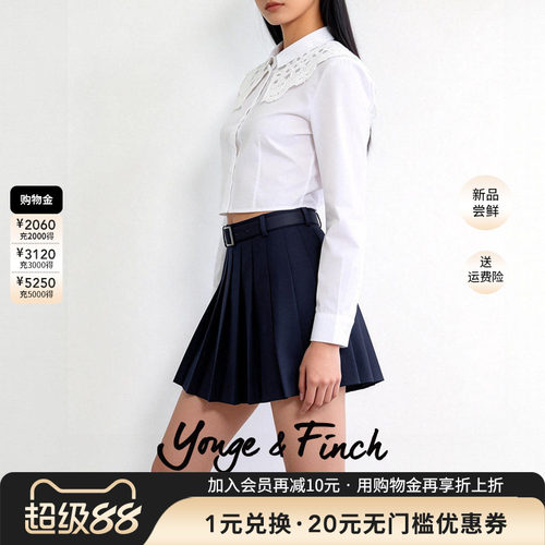 Yonge&amp;Finch/扬芬缇2026春季百褶裙女网球A字裙休闲