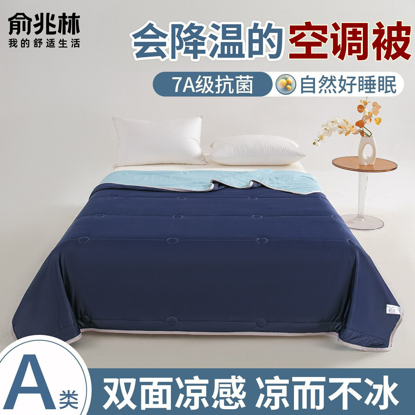 俞兆林A类夏凉被冰空调被夏季单双人薄被子可水洗机洗被芯