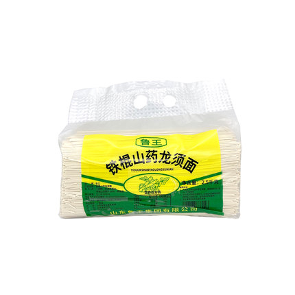 鲁王铁棍山药龙须面2.5kg/袋家用代餐快餐速食挂面干面条细面汤面