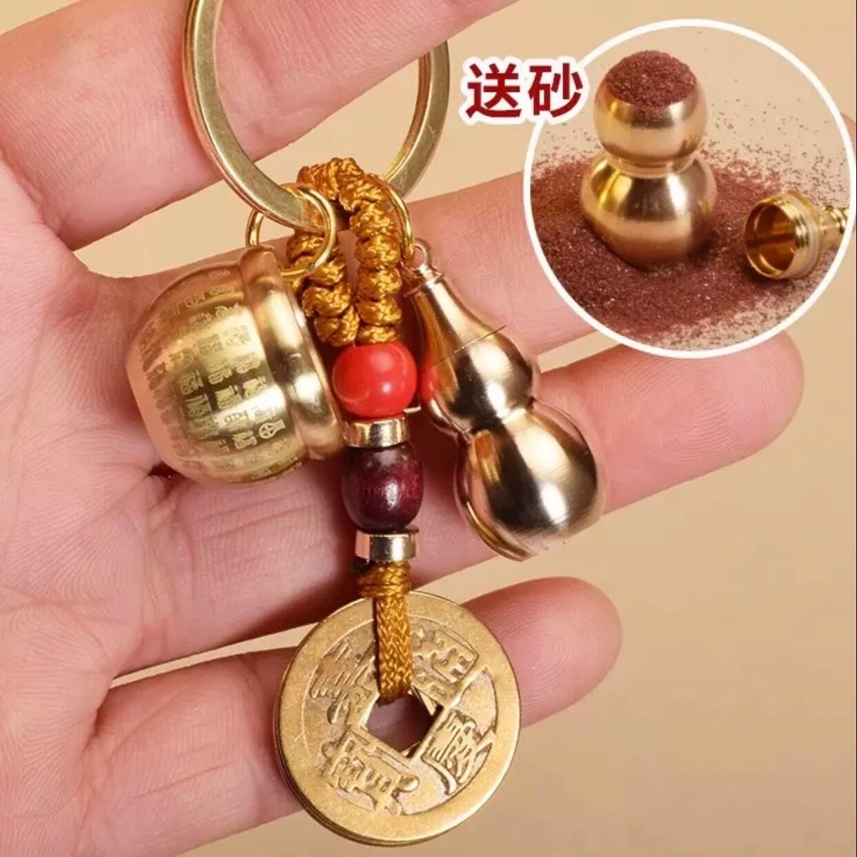 百福聚财缸纯黄铜米缸聚财铜缸